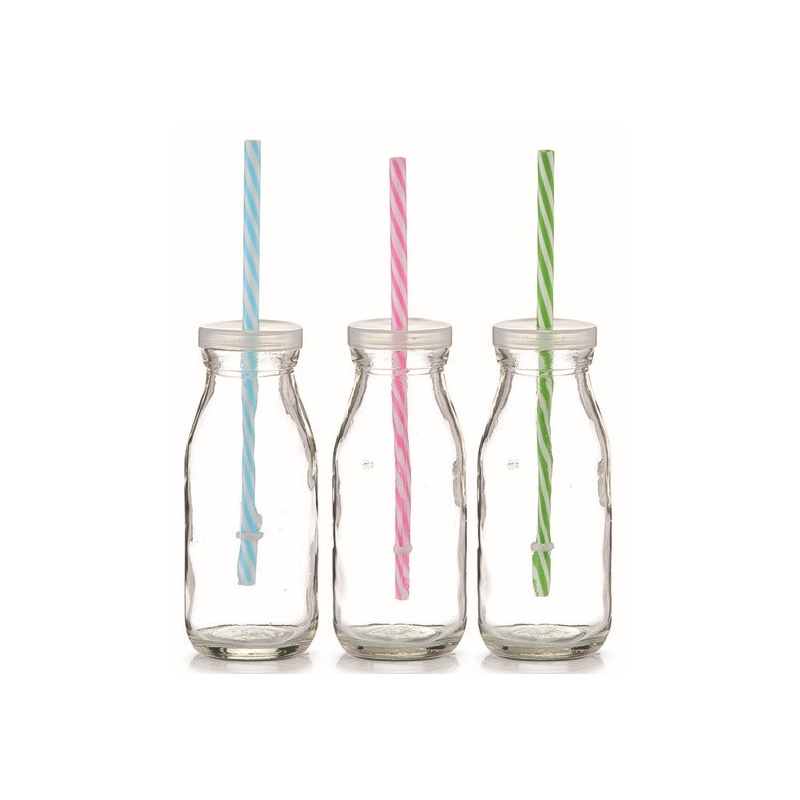 Verre bouteille de lait - Élégance et praticité pour vos boissons