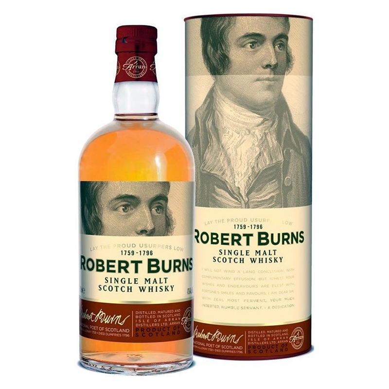 Robert Burns Single Malt Whisky Arran 70 cl 40° | Whisky Écossais Haut de Gamme