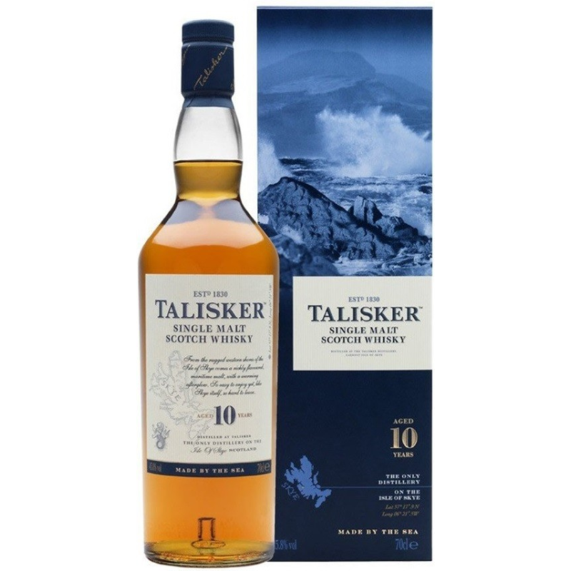 Talisker 10 ans Single Malt - Whisky premium de l'île de Skye
