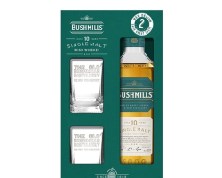 BUSHMILLS 10 ANS Coffret 2 Verres - Whisky Single Malt