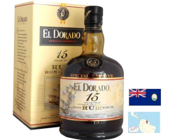 EL DORADO 15 ANS - Rhum de Mélasse Guyane Britannique 70cl 43°