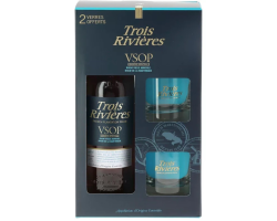 Trois Rivières VSOP Coffret 2 Verres 70cl 40° - Rhum Agricole de Martinique