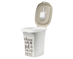 Conteneur alimentaire Binz blanc 20L pour animaux | Stockage pratique