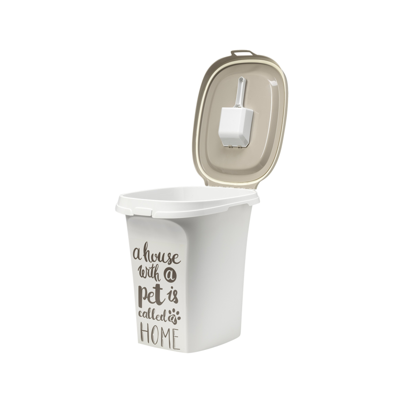 Conteneur alimentaire Binz blanc 20L pour animaux | Stockage pratique