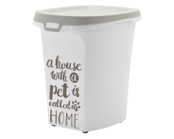 Conteneur alimentaire Binz blanc 38L pour chiens - Stockage de croquettes