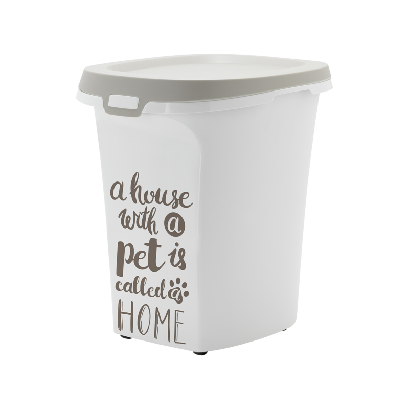 Conteneur alimentaire Binz blanc 38L pour chiens - Stockage de croquettes