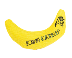 Jouet banane King Catnip 13cm - Herbe à chat biologique