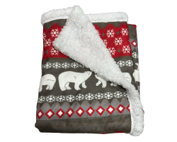 Couverture Noël Sherpa pour Chien et Chat - Douceur et Confort