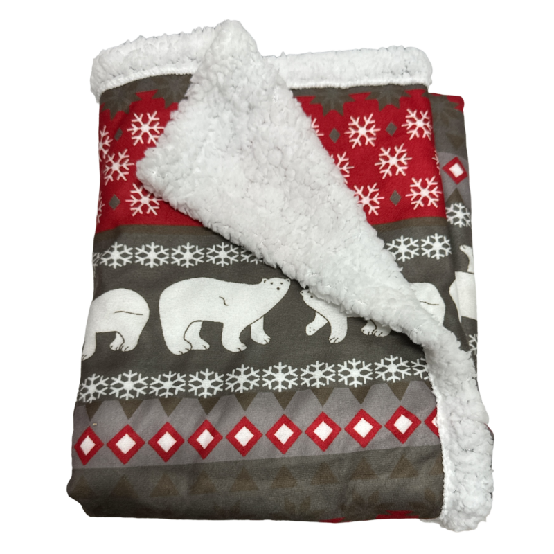 Couverture Noël Sherpa pour Chien et Chat - Douceur et Confort