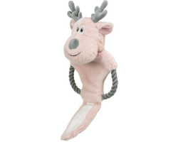 Jouet en peluche renne avec corde pour chiens - Amusant et résistant