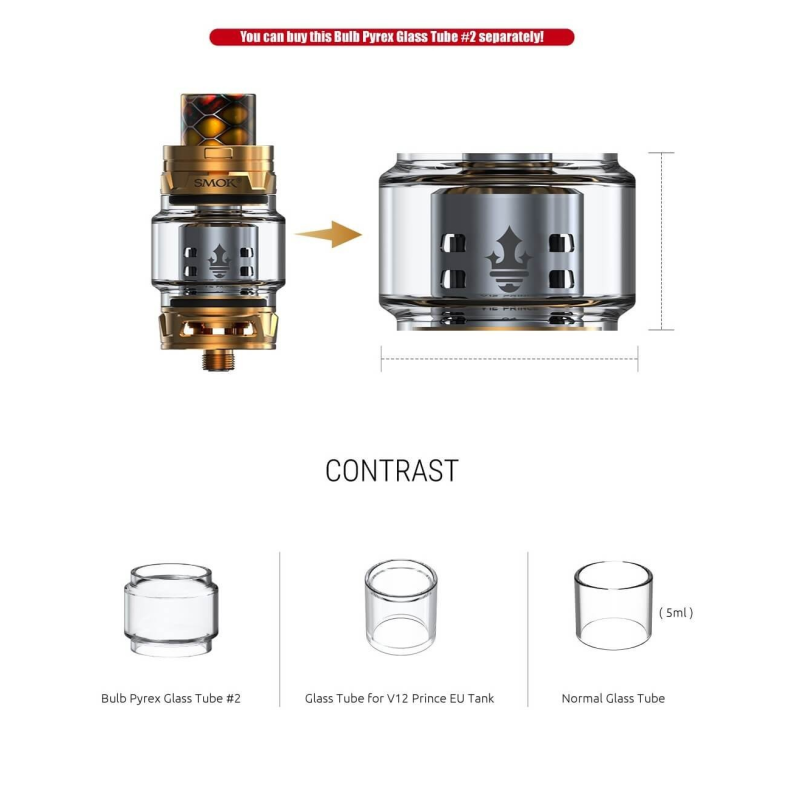 Pyrex TFV12 Prince - Smok | Achat Clearomiseur