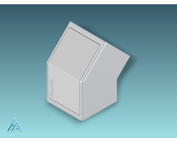 Élément de jonction 45° 30x30 SILVER gris | DesignLINE