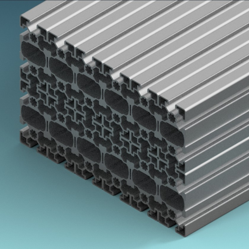 Profilé aluminium d'étayage 45x90L 12 pièces - 6070 mm