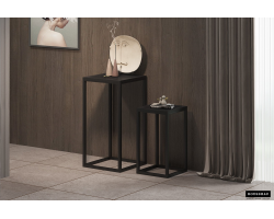 Table d'appoint 'Madeira' - Set de 2 Bois de Manguier Noir