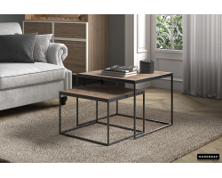 Table basse 'Quinn' set de 2 en bois de manguier - Élégance moderne