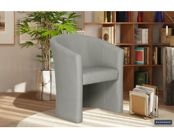 Fauteuil Charlie Vintage PU Gris Clair - Élégance et Confort