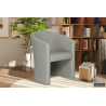 Fauteuil Charlie Vintage PU Gris Clair - Élégance et Confort