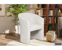 Fauteuil Charlie Boucle Sable - Confort et Élégance