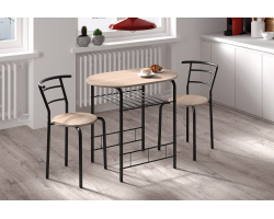 Set table Adam en métal noir - Meubles modernes