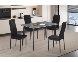 Table Kenzo 120 cm - Design moderne en pierre gris