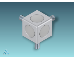 Raccord en cube 30/3 B SILVER SET - Design haut de gamme