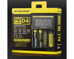 Chargeur Digicharger D4 Nitecore - Écran LCD | Cigarettes Électroniques et Vaping
