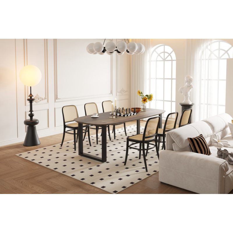 Table ovale Tommy 220x100 cm - Bois de manguier