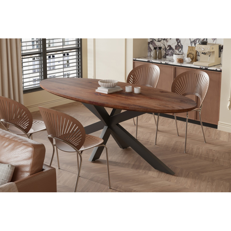 Table Tommy 220x100 cm Ovale - Meuble en Bois de Manguier