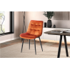 Chaise 'Juta' Velours Orange - Élégance et Confort