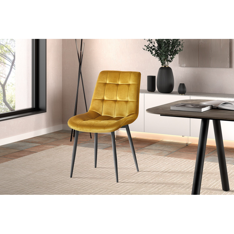 Chaise Juta Velours Or - Élégance et Confort pour Votre Intérieur