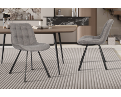 Chaise Ariba Ote Tissu Montego 466 Gris - Confort et Élégance