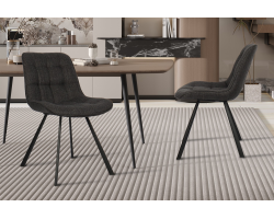 Chaise 'Ariba' Ote Tissu Montego 460 Gris Foncé - Élégance et Confort