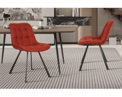 Chaise 'Ariba' Ote Tissu Montego 253 Rouge - Élégance et confort