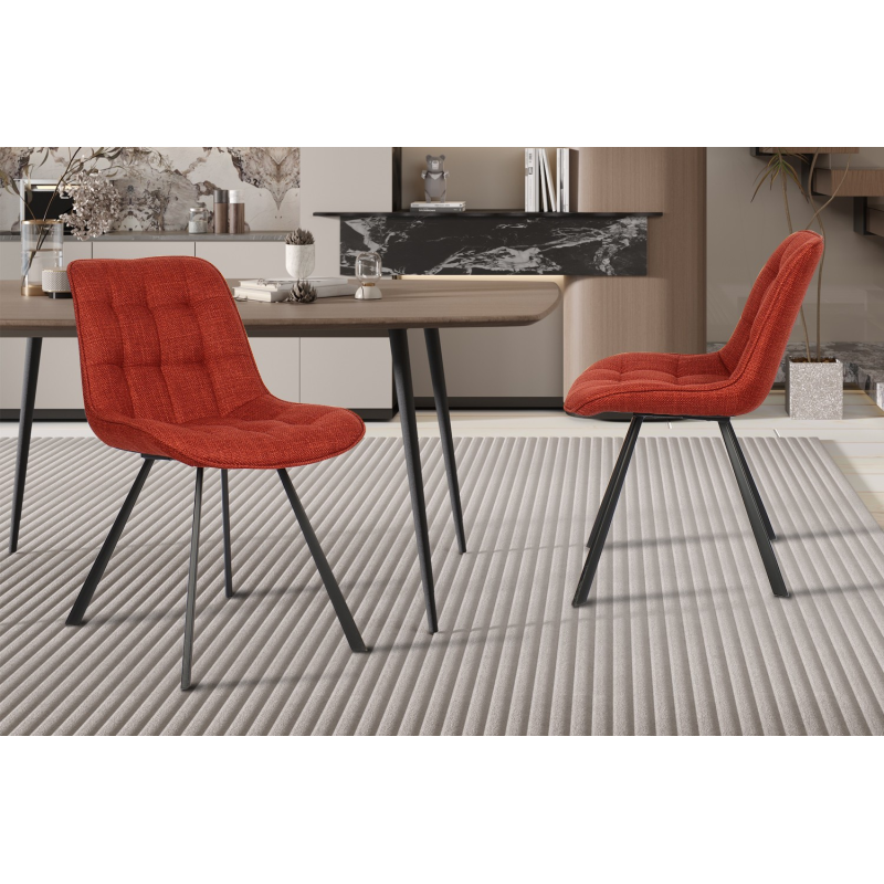 Chaise 'Ariba' Ote Tissu Montego 253 Rouge - Élégance et confort