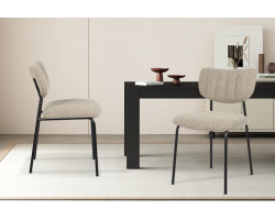 Chaise Antura en tissu Ote Lisa 170 Brun - Meuble élégant et confortable