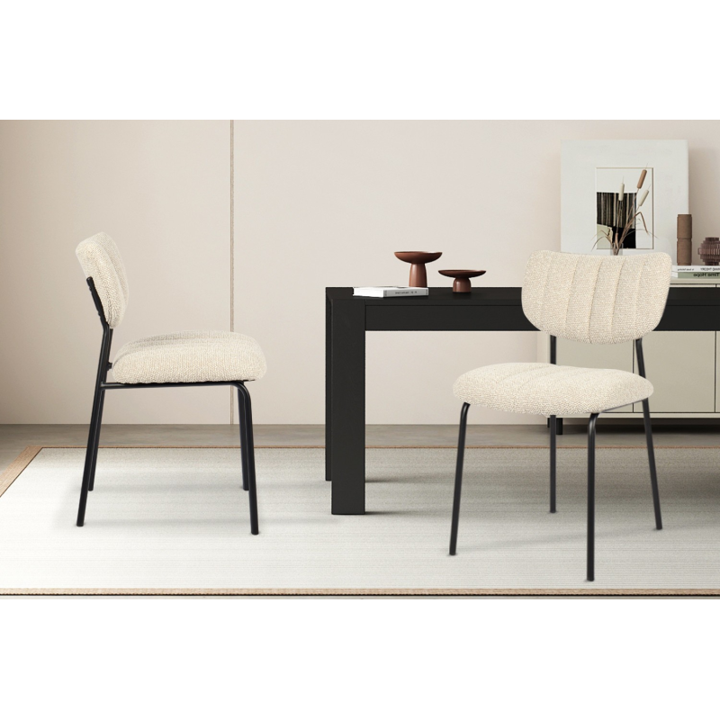 Chaise Antura en tissu Ote Lisa 110 beige - Élégance et confort