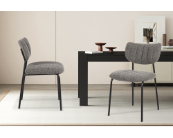 Chaise Antura Tissu Ote Lisa 456 Gris Foncé - Meubles Design