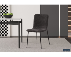 Chaise Alice Bouclé Gris - Élégance et Confort