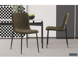 Chaise 'Alice' Bouclé Vert - Élégance et Confort