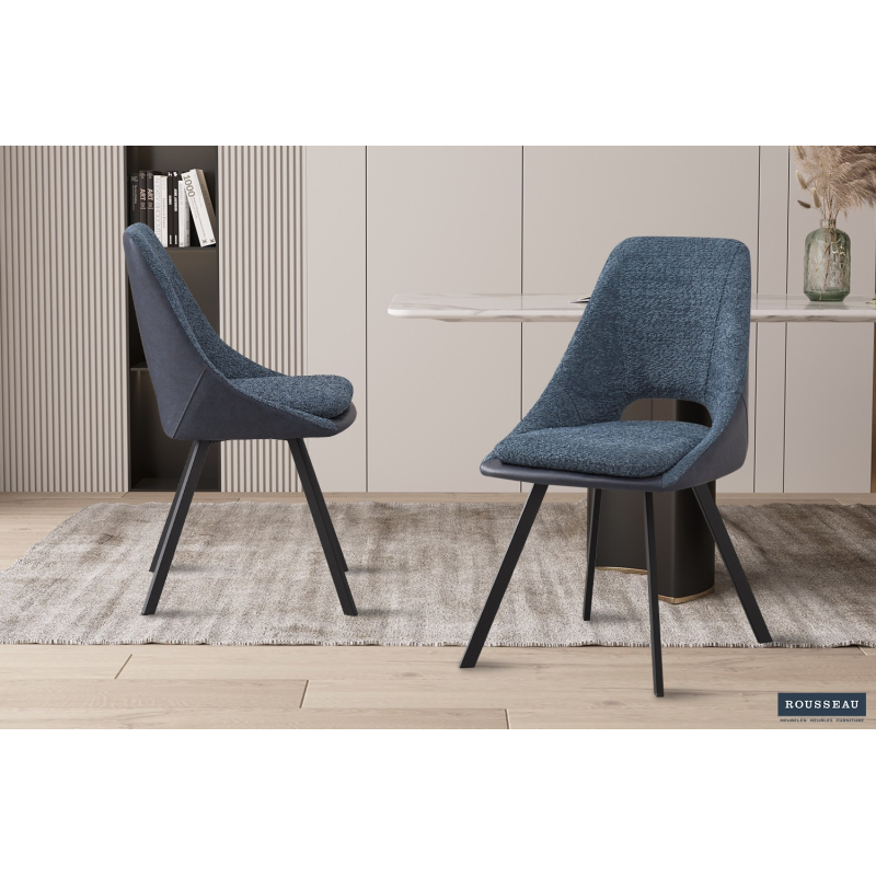 Chaise 'Filou' Bouclé Bleu - Élégance et confort