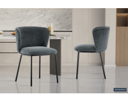 Chaise Arthur Tissu Ote Belfast 39 Gris Foncé - Élégance et Confort