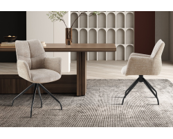 Chaise 'Lamor' Pivotante en Tissu Davis Perfect Harmony 04 Sable