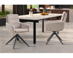 Chaise Lisold pivotante - Tissu Fabb Raven 30 Sable | Meubles