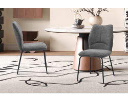 Chaise 'Lara' Tissu Ote Sea 456 Gris – Élégance et Confort