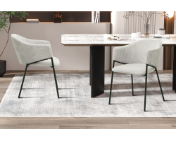 Chaise Hugo Corduroy Gris Clair - Élégance et Confort