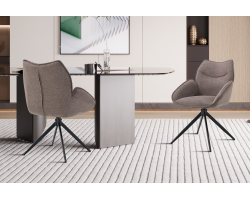 Chaise Mahi Pivotant en Tissu Ote Share 400 Poivre - Design Modern