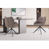 Chaise Mahi Pivotant en Tissu Ote Share 400 Poivre - Design Modern