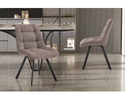 Chaise Lizzy - Tissu Ote Share 400 Poivre | Meubles Modernes