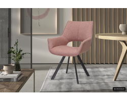 Chaise 'Tim' Tissu Rose - Élégance et Confort