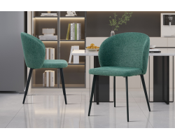 Chaise Toledo en tissu vert - Élégance et confort pour votre intérieur